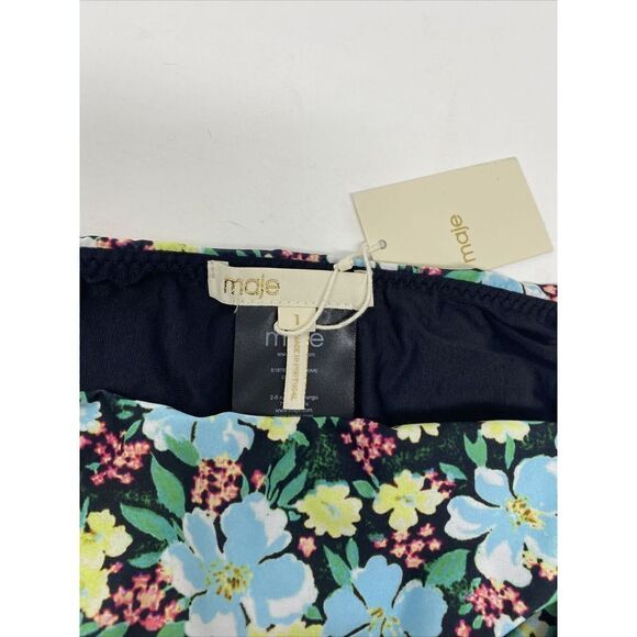 MAJE Paris Bikini Bottom Womens 1 Small S Blue Floral NEW $145 Side-Tie TRACY - Picture 5 of 11